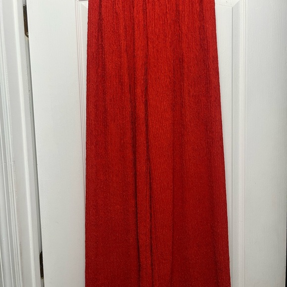 love poem Pants - Elegant Burnt Orange Wide Leg Pants for Women
